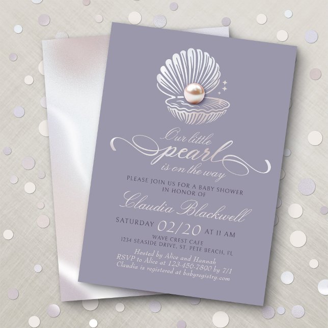 Little Pearl Baby Shower Invitation (Creator Uploaded)