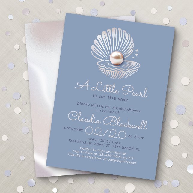 Little Pearl Baby Shower Invitation (Creator Uploaded)