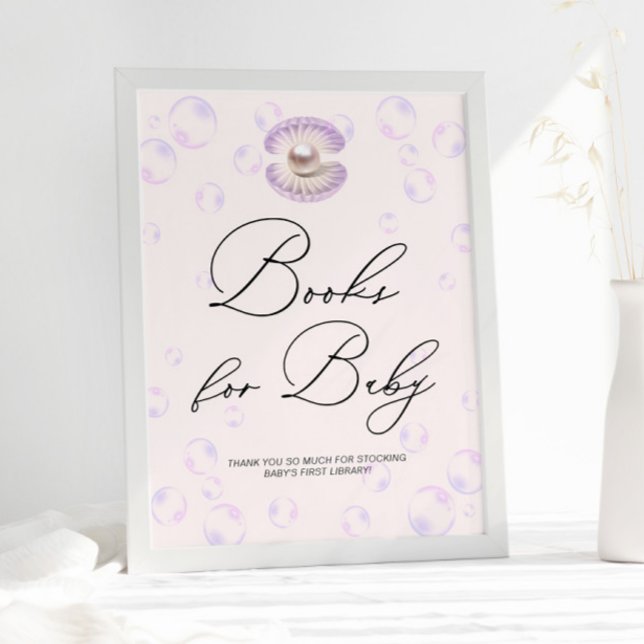 Little Pearl Books For Baby Baby Shower Poster (Creator Uploaded)