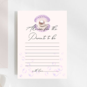 Little Pearl Purple Shell Baby Shower Advice Game