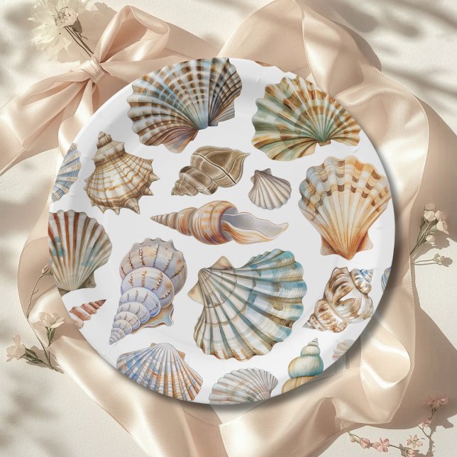 Little Pearl Sea You Soon Girl Baby Shower Paper Plate (Creator Uploaded)