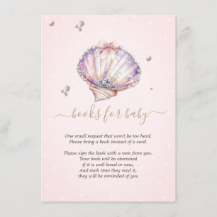 Little Pearl Seashells Diamonds Dots Baby Shower Enclosure Card