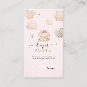 Little Pearl Seashells Dots Baby Shower Enclosure Card