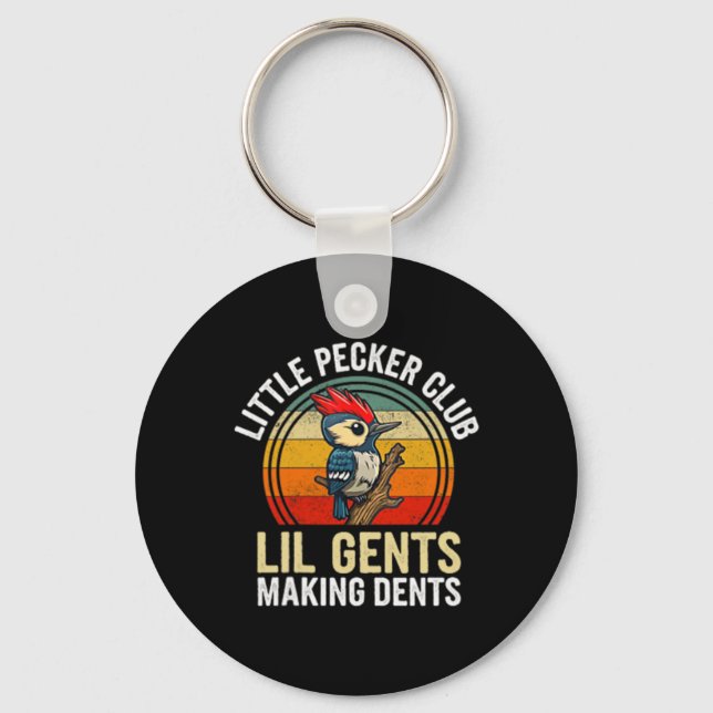 Little Pecker Club Lil Gents Making Dents Funny  Key Ring (Front)