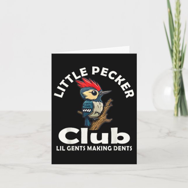 Little Pecker Club Shirt Front And Back  Card (Front)