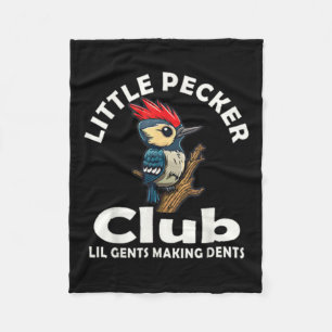 Little Pecker Club Shirt Front And Back  Fleece Blanket