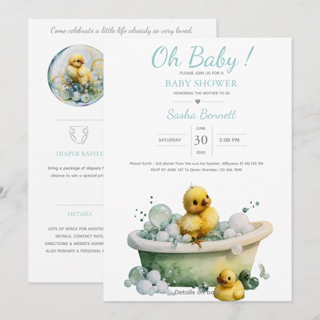 Little Peep & Co. | Baby Shower Invitation (Front/Back)