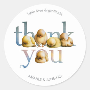 Little Peep & Co. Thank You Classic Round Sticker