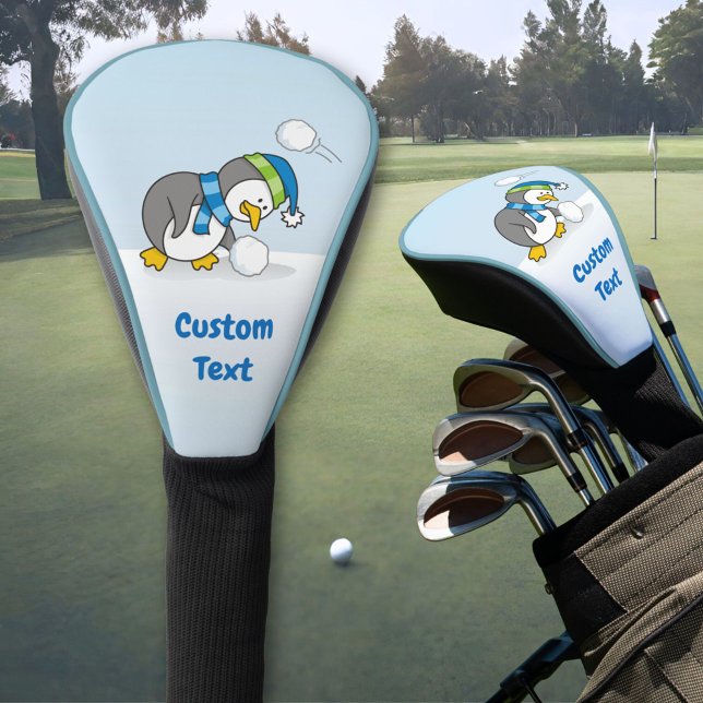 Little penguin getting a snow ball golf head cover (Creator Uploaded)