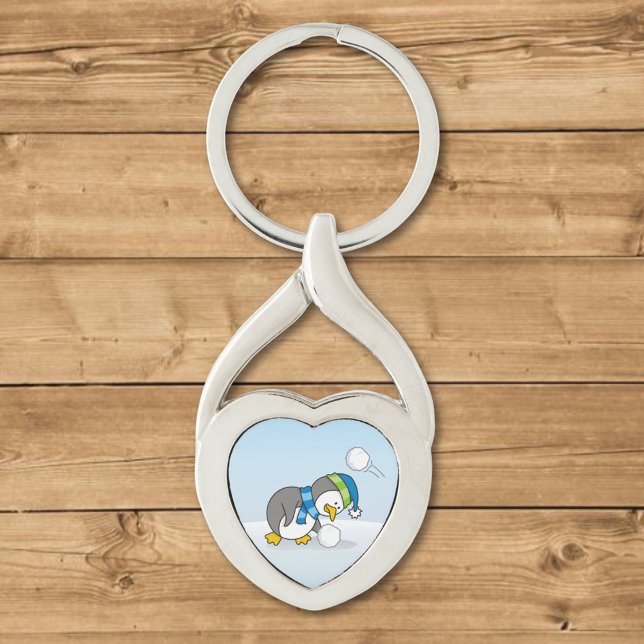 Little penguin getting a snow ball key ring (Creator Uploaded)