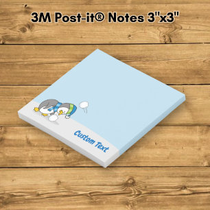 Little Penguin Getting a Snow Ball Post-it Notes