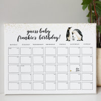 Little Penguin Guess the Birthday Baby Shower Game