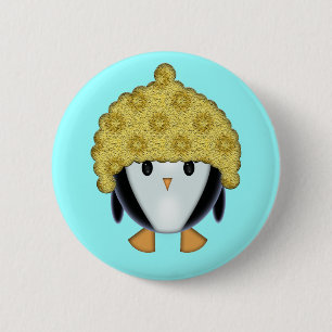 Little Penguin in Hat Pinback Button