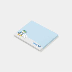 Little Penguin Sitting with Snowballs Post-it Notes