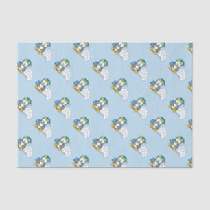 Little Penguin Sitting with Snowballs Tissue Paper