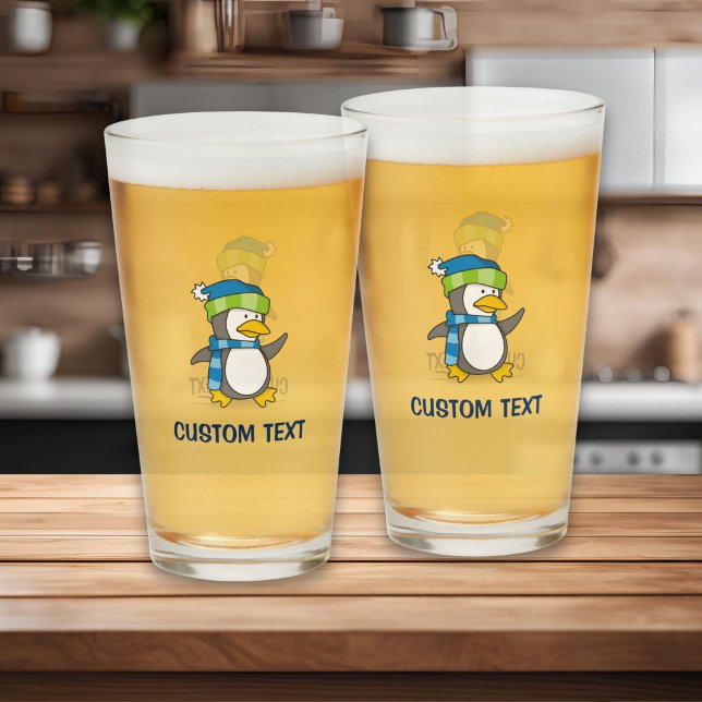 Little penguin walking on snow glass (Creator Uploaded)