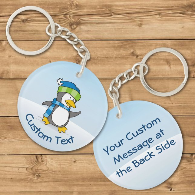 Little Penguin Walking on Snow Keychain (Creator Uploaded)