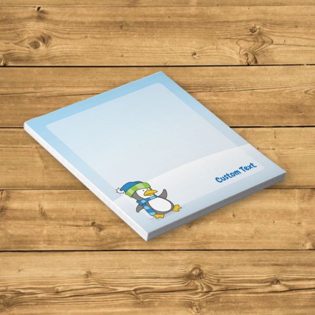 Little penguin walking on snow notepad (Creator Uploaded)