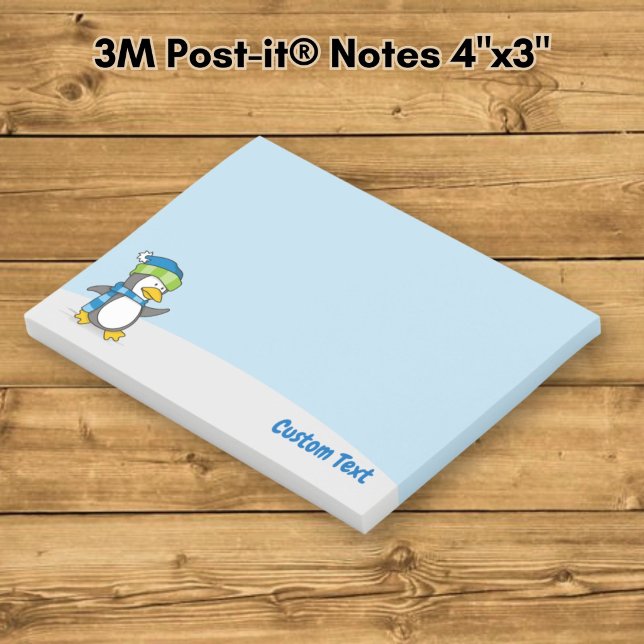 Little Penguin Walking on Snow Post-it Notes (Creator Uploaded)