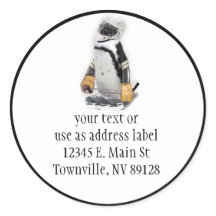 Little  Penguin Wearing Hockey Gear