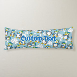 Little penguins background body cushion