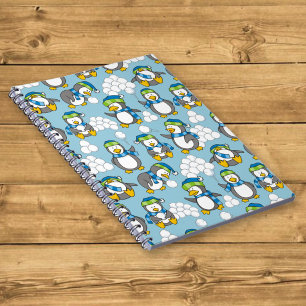 Little penguins background notebook