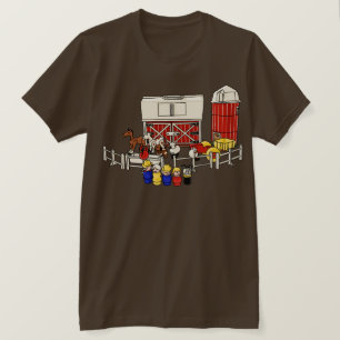Little People Family Farm - No Farms No Food T-Shirt