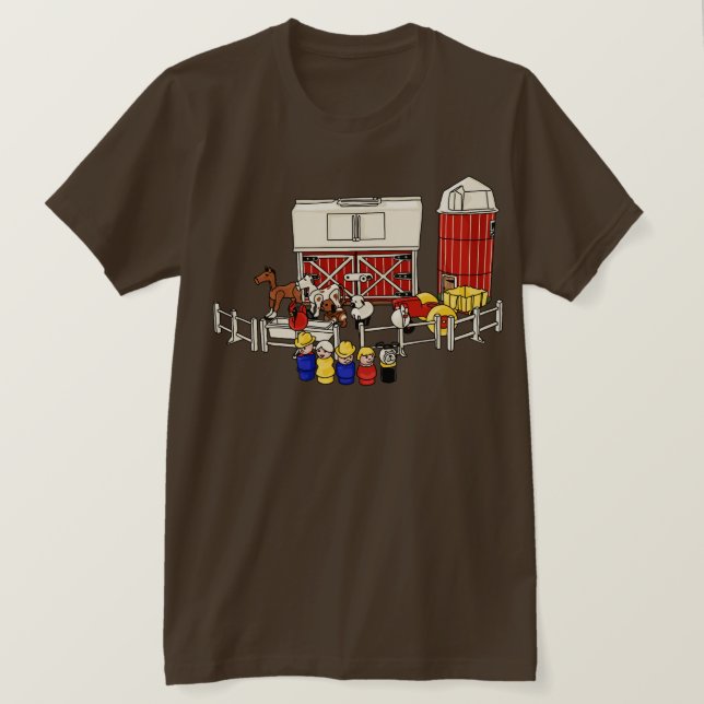 Little People Family Farm - No Farms No Food T-Shirt (Design Front)