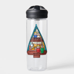 Little People Family In Their A-Frame House Water Bottle