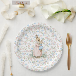 Little Peter Rabbit and Mom Paper Plate