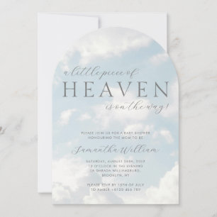 Little Piece of Heaven Baby Shower Cloudy Invitation