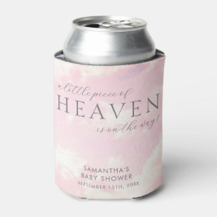 Little Piece of Heaven Baby Shower Simple Can Cooler