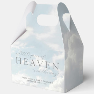 Little Piece of Heaven Clouds Baby Shower Gable Favour Box