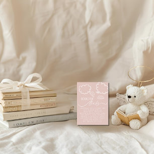 Little Piece of Heaven Pink Books For Baby Enclosure Card