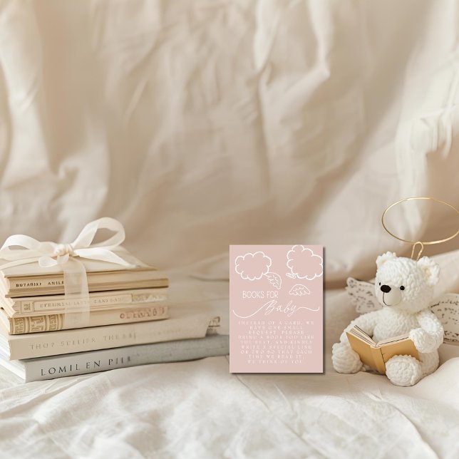 Little Piece of Heaven Pink Books For Baby Enclosure Card (Little Piece of Heaven Pink Books For Baby Enclosure Card)