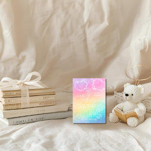 Little Piece of Heaven Rainbow Books For Baby Enclosure Card