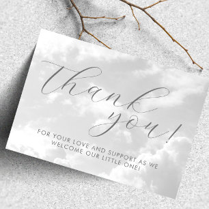 Little Piece of Heaven Sky Baby Shower  Thank You Card