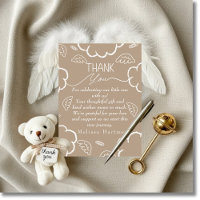 Little Piece of Heaven Thank You beige card