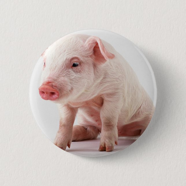 Little Pig 6 Cm Round Badge (Front)