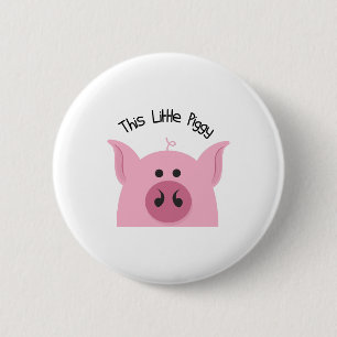 Little Piggy 6 Cm Round Badge