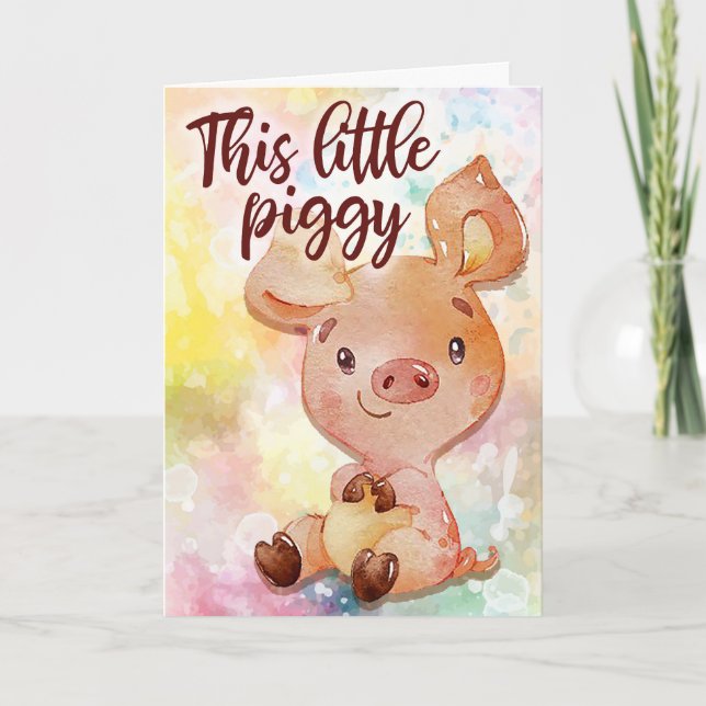 Little Piggy Card (Front)