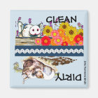 Little Piggy Dishwasher Magnet- Clean or Dirty