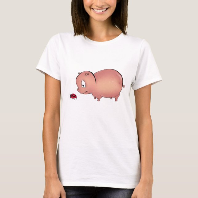 Little Piggy follows Ladybug T-Shirt (Front)
