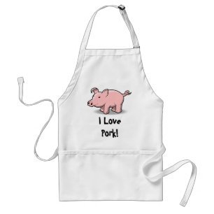 Little Piggy, I Love Pork! Standard Apron