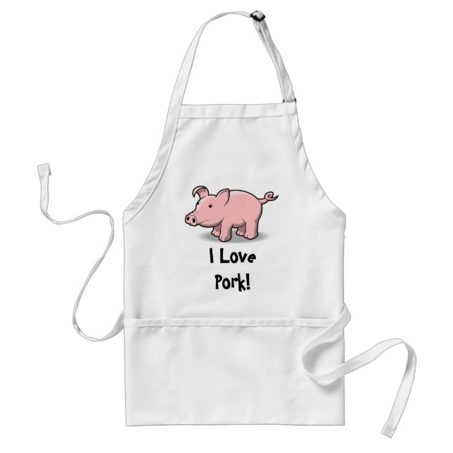 Little Piggy, I Love Pork! Standard Apron (Front)
