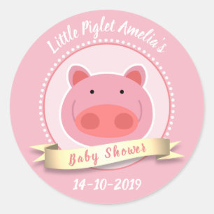 Little Piglet Classic Round Sticker