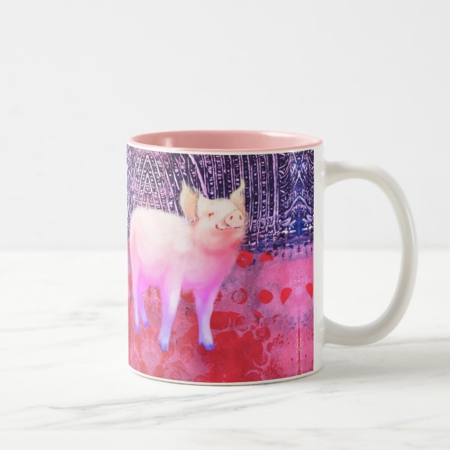 Little piglet Two-Tone coffee mug (Right)