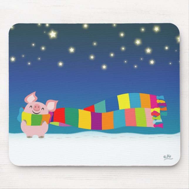 Little Pig's Christmas mousepad (Front)