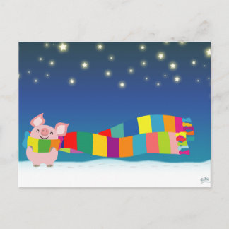 Little Pig's Christmas postcard