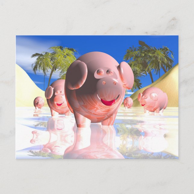 Little pigs postcard (Front)